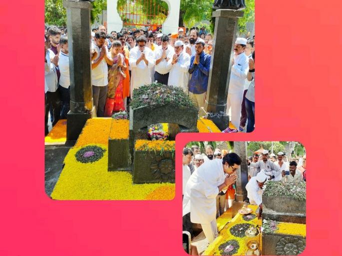 Raj Thackeray bows at the tomb of Chhatrapati Sambhaji Maharaj; Darshan on the way from Pune to Aurangabad | छत्रपती संभाजी महाराजांच्या समाधीवर राज ठाकरे नतमस्तक; औरंगाबादला जाताना घेतले दर्शन Raj Thackeray bows at the tomb of Chhatrapati Sambhaji Maharaj; Darshan on the way from Pune to Aurangabad | छत्रपती संभाजी महाराजांच्या समाधीवर राज ठाकरे नतमस्तक; औरंगाबादला जाताना घेतले दर्शन