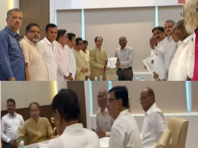 Raj Thackeray in the ministry with Uddhav Thackeray and MAVI leaders; Joint discussions with the Election Commission, has the direction of 'Engine' been decided? | उद्धव ठाकरे अन् मविआ नेत्यांसोबत राज ठाकरे मंत्रालयात; मुख्य निवडणूक अधिकाऱ्याशी एकत्र चर्चा, 'इंजिना'ची ठरली दिशा? Raj Thackeray in the ministry with Uddhav Thackeray and MAVI leaders; Joint discussions with the Election Commission, has the direction of 'Engine' been decided? | उद्धव ठाकरे अन् मविआ नेत्यांसोबत राज ठाकरे मंत्रालयात; मुख्य निवडणूक अधिकाऱ्याशी एकत्र चर्चा, 'इंजिना'ची ठरली दिशा?