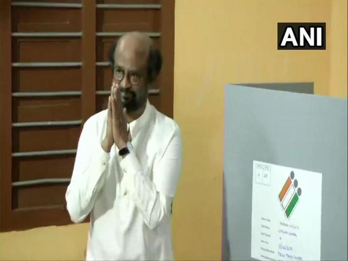 Superstar Rajinikanth voted | सुपरस्टार रजनीकांत यांनी केलं मतदान Superstar Rajinikanth voted | सुपरस्टार रजनीकांत यांनी केलं मतदान