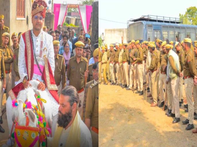 Rajasthan Dalit bank employee wedding procession had more policemen than wedding guests | बँक कर्मचाऱ्याच्या वरातीत पोलिसांचा मोठा फौजफाटा; ड्रोनने गावावर पाळत, २० वर्षापूर्वीच्या घटनेनं निर्णय Rajasthan Dalit bank employee wedding procession had more policemen than wedding guests | बँक कर्मचाऱ्याच्या वरातीत पोलिसांचा मोठा फौजफाटा; ड्रोनने गावावर पाळत, २० वर्षापूर्वीच्या घटनेनं निर्णय