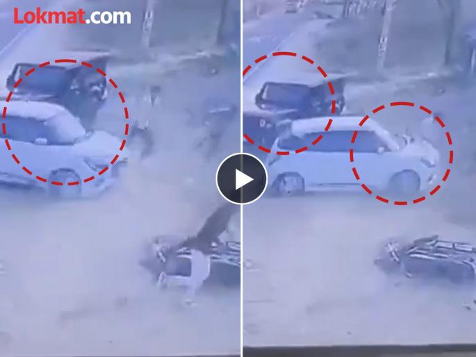 Frightening Gangwar in Rajasthan Thar and Swift Cars Ram Bike Both Sides Exchange Gunfire on Road | रस्त्यावर फिल्मी स्टाईल 'गँगवार'; थारने धडक दिली, दोन्ही गटांकडून तुफान गोळीबार; CCTV फुटेज व्हायरल