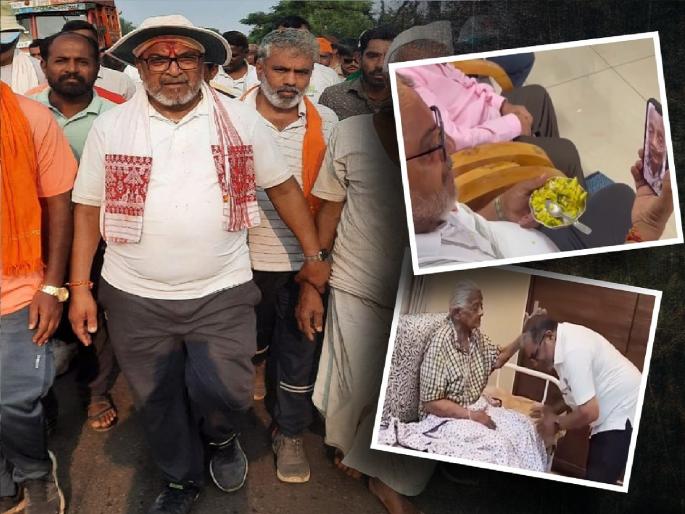 Mother gave Raju Shetty the strength to fight even when he was on artificial respiration | आक्रोश पदयात्रा: कृत्रीम श्वासावर; तरीही आईचे राजू शेट्टींना लढण्यासाठी बळ