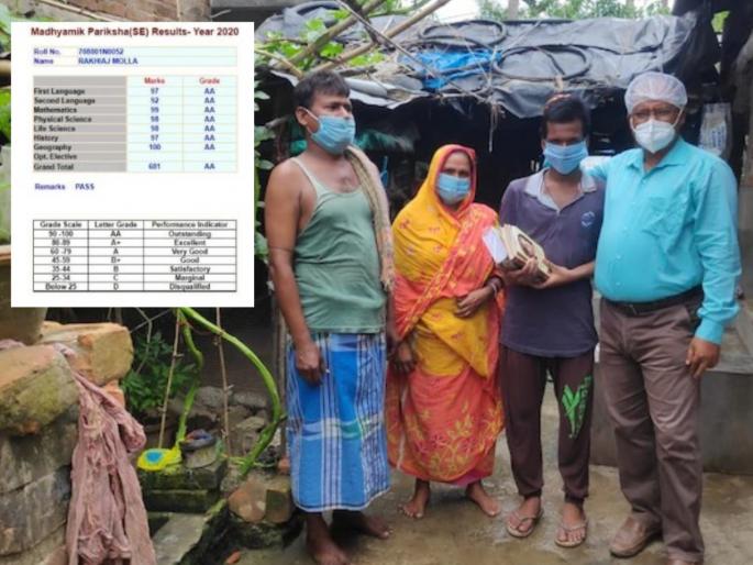 Madhyamik Result 2020 : Labourers son Rakhiaz Mollah scores 100 in Geography  | दोन वेळच्या जेवणाचीही वानवा, पण 'या' पोराचा रिझल्ट पाहा... भूगोलात तर 100 पैकी 100