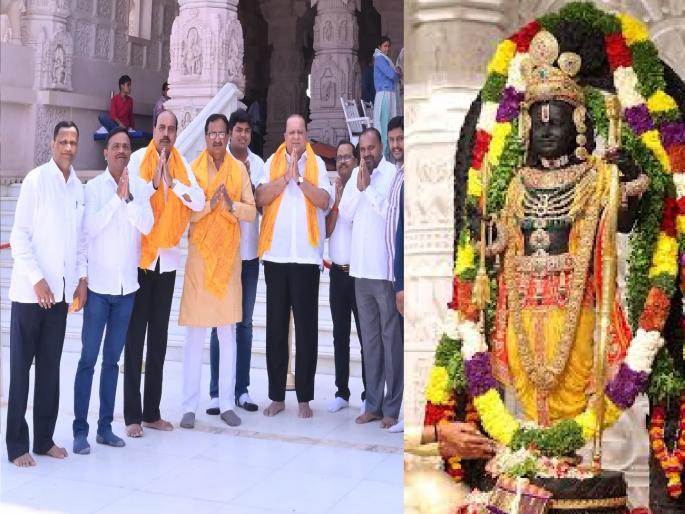 minister Hasan Mushrif took darshan of Ram Lalla on the occasion of his birthday | प्रभू रामचंद्र ने मुझे बुलाया है !, वाढदिवसा निमित्ताने मंत्री हसन मुश्रीफ यांनी घेतले रामल्ललांचे दर्शन minister Hasan Mushrif took darshan of Ram Lalla on the occasion of his birthday | प्रभू रामचंद्र ने मुझे बुलाया है !, वाढदिवसा निमित्ताने मंत्री हसन मुश्रीफ यांनी घेतले रामल्ललांचे दर्शन