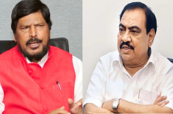 ... so Ekanth Khadse joined the NCP! Ramdas Athavale says 'suspense' | ...म्हणून खडसेंनी राष्ट्रवादीमध्ये प्रवेश केला! केंद्रीय मंत्री रामदास आठवलेंनी सांगितली 'राज की बात' ... so Ekanth Khadse joined the NCP! Ramdas Athavale says 'suspense' | ...म्हणून खडसेंनी राष्ट्रवादीमध्ये प्रवेश केला! केंद्रीय मंत्री रामदास आठवलेंनी सांगितली 'राज की बात'