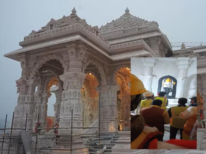 Ram Mandir: The idol of RamLala in Ayodhya is magnificent all around, with a lotus under his feet. | Ram Mandir: भोवती आकर्षक प्रभावळ, पायाखाली कमळ, अशी आहे अयोध्येतील रामललांची मूर्ती 