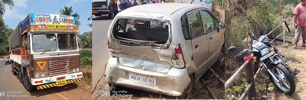 The truck hit four vehicles, killing one, the incident at Hatkhamba | ट्रकची चार वाहनांना धडक, एक ठार, हातखंबा येथील घटना The truck hit four vehicles, killing one, the incident at Hatkhamba | ट्रकची चार वाहनांना धडक, एक ठार, हातखंबा येथील घटना