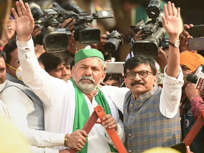 Opposition Support Not to Be Politicized rakesh Tikait on Meeting shiv sena mp sanjay raut | शिवसेना नेते दिल्लीच्या सीमेवर पोहोचले; शेतकरी नेते टिकैत भेटीबद्दल स्पष्टच बोलले