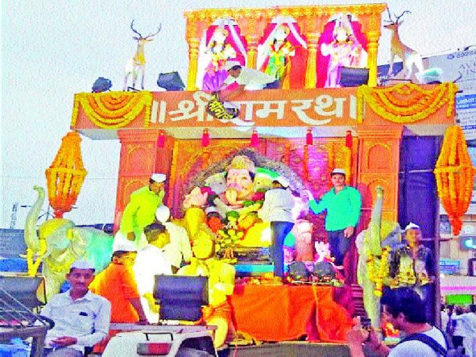 Ravet Ganesh visarjan News | रावेतमध्ये ढोल-ताशांचा निनाद