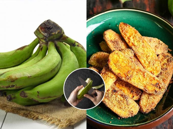 Veg Fish Fry - An easy way to make spicy recipe of raw banana, try it once you will love it | Veg Fish Fry - कच्च्या केळीचे चमचीत मसालेदार काप करायची सोपी पद्धत, एकदा खाऊन तर बघा