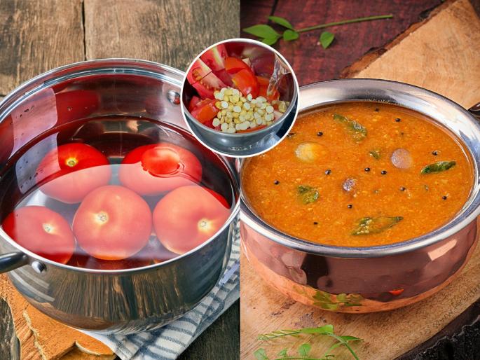 Do you like spicy food during monsoon? make this hot tomato sambar, quick and easy recipe | पावसाळ्यात झणझणीत-चमचमीत पदार्थ आवडतात? ‘असा’ गरमगरम टोमॅटो सांबार प्या, झटपट अहाहा रेसिपी