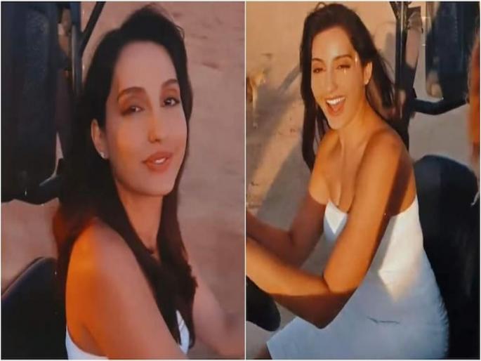 Nora Fatehi thanks fan for crossing 20 million follower on instagram | नोरा फतेही पूर्ण केला २० मिलियन फॉलोअर्सचा टप्पा, वाळवंटातील जल्लोषाचा व्हिडीओ व्हायरल Nora Fatehi thanks fan for crossing 20 million follower on instagram | नोरा फतेही पूर्ण केला २० मिलियन फॉलोअर्सचा टप्पा, वाळवंटातील जल्लोषाचा व्हिडीओ व्हायरल