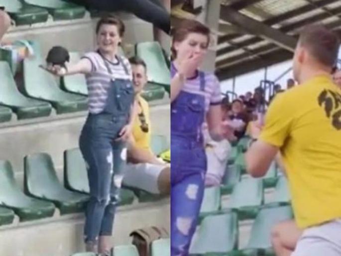 Man takes help from cockatoo bird at zoo to propose to his girlfriend video goes-viral | OMG! गर्लफ्रेन्डला प्रपोज करण्याची ही स्टाइल पाहून सगळेच झाले अवाक्, व्हिडीओ व्हायरल.... Man takes help from cockatoo bird at zoo to propose to his girlfriend video goes-viral | OMG! गर्लफ्रेन्डला प्रपोज करण्याची ही स्टाइल पाहून सगळेच झाले अवाक्, व्हिडीओ व्हायरल....