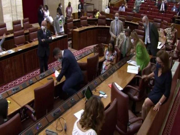 rat entered in Spain parliament, havoc in Andalusia parliament, mouse created havoc | स्पेनच्या संसदेत हाहाकार! उंदीरमामांनी घेतली एंट्री अन् उडाला एकच गोंधळ rat entered in Spain parliament, havoc in Andalusia parliament, mouse created havoc | स्पेनच्या संसदेत हाहाकार! उंदीरमामांनी घेतली एंट्री अन् उडाला एकच गोंधळ