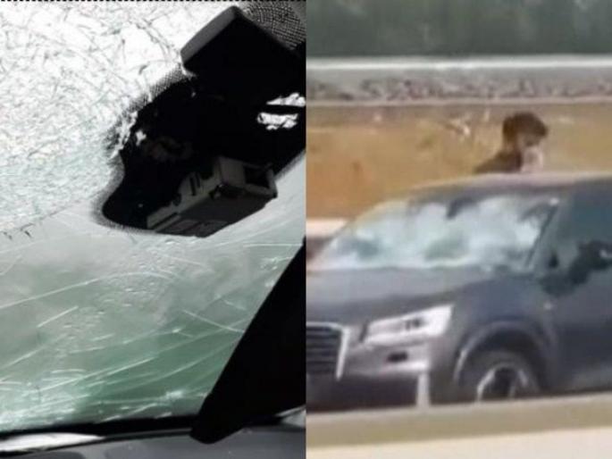 hailstorm in Italy car windshield burst , video goes viral | इटलीमध्ये धो-धो बरसतायत गारा, इतक्या की गाडीच्या काचाही तुटल्या hailstorm in Italy car windshield burst , video goes viral | इटलीमध्ये धो-धो बरसतायत गारा, इतक्या की गाडीच्या काचाही तुटल्या