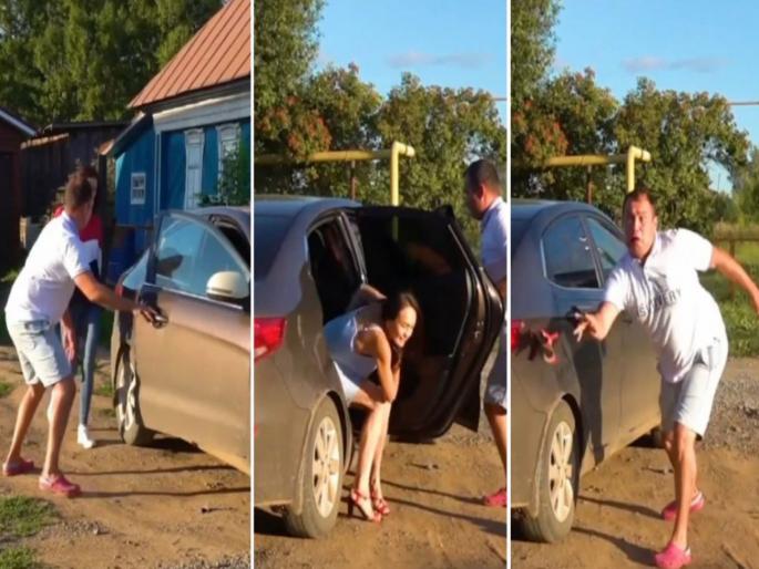 husband cheating wife saves himself from wife from being caught with girlfriend, funny video goes viral | हा पती भारीच हिम्मतवाला! गर्लफ्रेंडला वाचवण्यासाठी घेतली अशी रिस्क...की तुम्ही याला सलाम ठोकाल husband cheating wife saves himself from wife from being caught with girlfriend, funny video goes viral | हा पती भारीच हिम्मतवाला! गर्लफ्रेंडला वाचवण्यासाठी घेतली अशी रिस्क...की तुम्ही याला सलाम ठोकाल