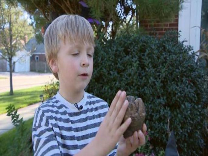 6 year old boy made 12 thousand old fossil rare discovery while playing | मैदानात १२ हजार वर्ष जुन्या दगडासोबत खेळत होता ६ वर्षीय मुलगा, दूरून बघताच ओरडले वडील