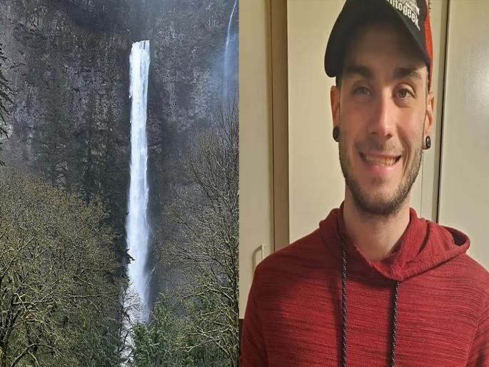 US : Man jumped into multnomah falls to save a mother and her daughter | महिला अन् मुलीचा जीव होता धोक्यात, वाचवण्यासाठी १०० फूट खोल धबधब्यात मारली उडी आणि मग... US : Man jumped into multnomah falls to save a mother and her daughter | महिला अन् मुलीचा जीव होता धोक्यात, वाचवण्यासाठी १०० फूट खोल धबधब्यात मारली उडी आणि मग...