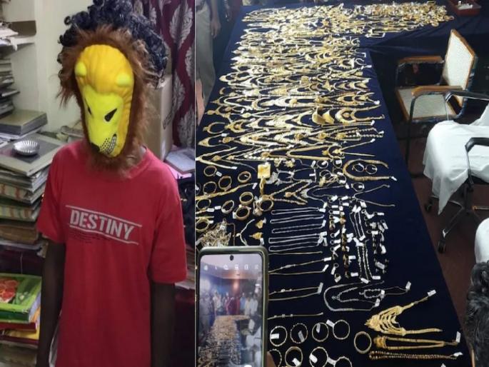 Vellore jewellery shop robbery 15 kg gold man arrested by tamilnadu police | दुकानातून १० कोटींचे सोनं-हिरे लंपास; तरुणाची शक्कल पाहून सारेच गार Vellore jewellery shop robbery 15 kg gold man arrested by tamilnadu police | दुकानातून १० कोटींचे सोनं-हिरे लंपास; तरुणाची शक्कल पाहून सारेच गार