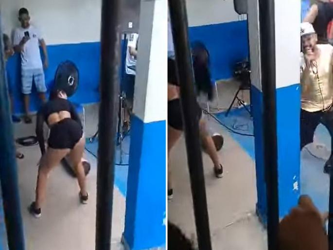Prisoners hire a twerking dancer to perform at their Christmas party | तुरूंगात कैद्यांसाठी बोलवण्यात आल्या डान्सर, लीक झाला डान्सरच्या अश्लील डान्सचा व्हिडीओ