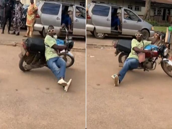 Viral video of stuntman riding bike in interesting style | अरे वाह रे वाह! बाइकवरचा असा स्टंट याआधी नक्कीच पाहिला नसेल, फक्त बघा ट्राय करू नका! Viral video of stuntman riding bike in interesting style | अरे वाह रे वाह! बाइकवरचा असा स्टंट याआधी नक्कीच पाहिला नसेल, फक्त बघा ट्राय करू नका!