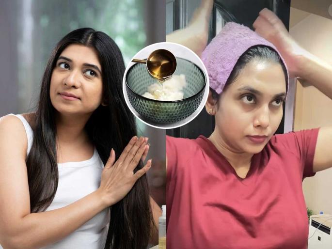 Right way to apply hair oil on hair how to apply hair oil correctly best way to apply hair oil for hair growth | हातावर तेल घेऊन ‌थेट केसांना लावण्याची जुनी पद्धतच चुकीची, ‘असं’ तेल लावा-केसगळती होते बंद...