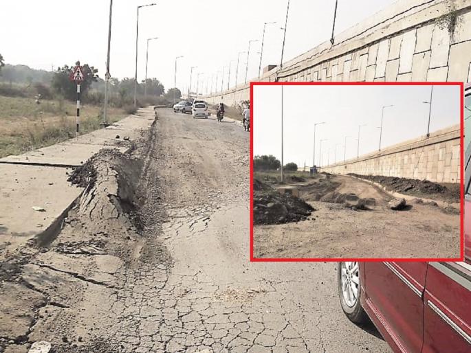 Toll Road 'Zakkas', Service Road 'Bhakas'; 'Kha dhakke' on service road of Zalta phata to Devlai NHIA | टोलचा रोड ‘झक्कास’, सर्व्हिस रोड ‘भकास’; झाल्टा फाटा ते देवळाई सर्व्हिस रोडवर ‘खा धक्के’ Toll Road 'Zakkas', Service Road 'Bhakas'; 'Kha dhakke' on service road of Zalta phata to Devlai NHIA | टोलचा रोड ‘झक्कास’, सर्व्हिस रोड ‘भकास’; झाल्टा फाटा ते देवळाई सर्व्हिस रोडवर ‘खा धक्के’