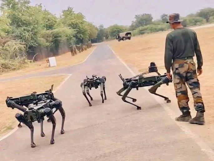 Indian Army Robo Dogs: Now the 'Robo-Dogs' of the Indian Army will break down on the enemy, know their specialty | आता शत्रुवर तुटून पडणार भारतीय सैन्याचे 'Robo-Dogs', जाणून घ्या खासियत... Indian Army Robo Dogs: Now the 'Robo-Dogs' of the Indian Army will break down on the enemy, know their specialty | आता शत्रुवर तुटून पडणार भारतीय सैन्याचे 'Robo-Dogs', जाणून घ्या खासियत...