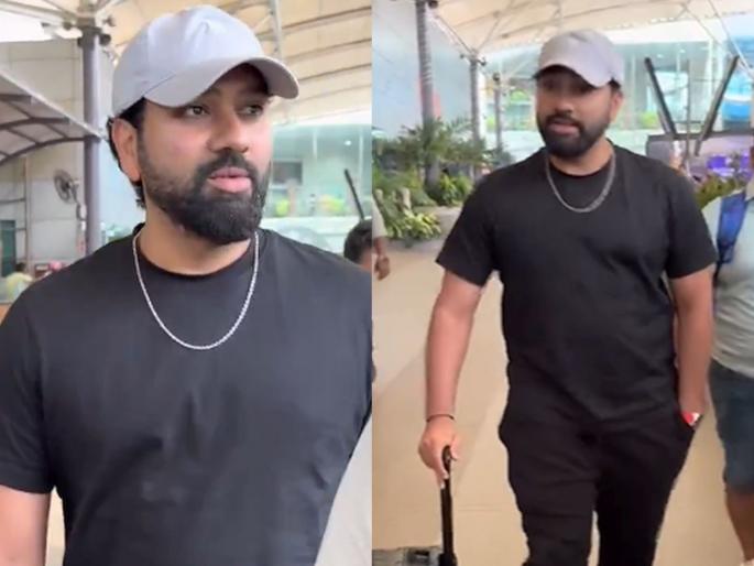 Indian cricketer rohit sharma funny reply to paparazzi at mumbai airport after fitness test | "तुम्ही फार मोठे लोक आहात, तुम्हाला कुणी...", विमानतळावर नेमकं कुणाला काय म्हणाला रोहित शर्मा? VIDEO व्हायरल