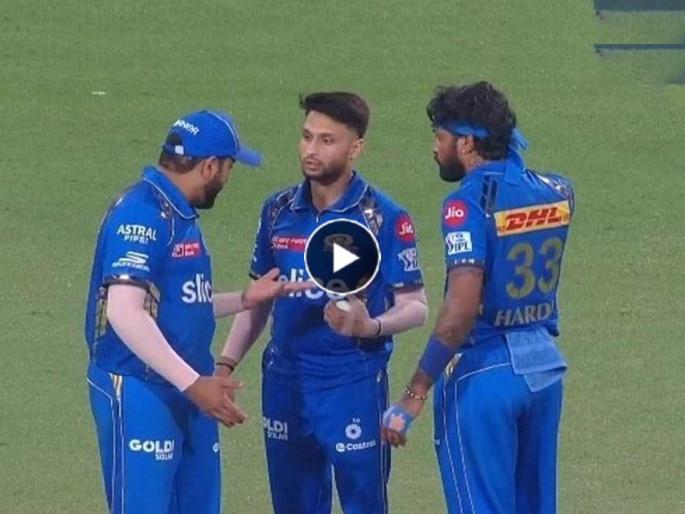 Rohit Sharma Akash Madhwal Final Over Chat ignored Hardik Pandya Presence video Goes Viral IPL 2024 MI vs PBKS | आकाश मधवालने हार्दिक पांड्याकडे केलं दुर्लक्ष? ऐकला रोहित शर्माचा सल्ला, Video व्हायरल