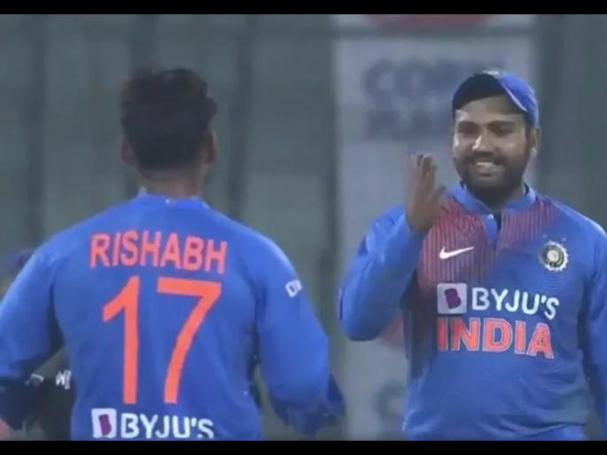 Video: Ek saal hua nahi mere ko challenge karega? Rohit Sharma brutally trolls Rishabh Pant svg | Video : एक वर्ष झालं नाही अन् मला चॅलेंज? रोहित शर्मानं घेतली रिषभ पंतची फिरकी