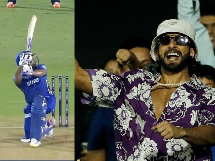 IPL 2022 MI vs GT Live Updates : Rohit Sharma surpasses David Warner to become 3rd highest run-scorer in IPL again, Ranveer Singh completely enjoyed Rohit's shot, Video   | Rohit Sharma IPL 2022 MI vs GT Live Updates : रोहित शर्मा खेळतोय सुसाट, मोडला डेव्हिड वॉर्नरचा विक्रम; Ranveer Singh एन्जॉय करतो जोमात; Video 