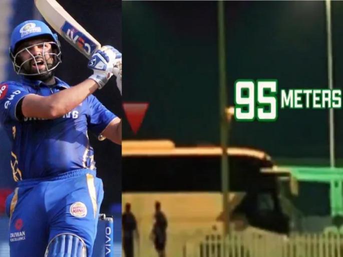 Watch Video : Rohit Sharma's stunning 95-metre six lands on rooftop of moving bus in Abu Dhabi | Video : Rohit Sharmaची सरावातही फटकेबाजी; चेंडू असा टोलावला की थेट चालत्या बसच्या छतावर जाऊन पडला 