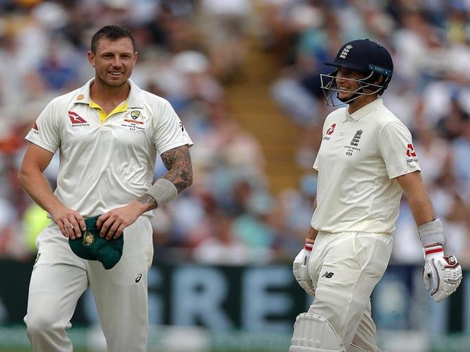 Ashes 2019 : Joe Root survive; James Pattinson ball hit the off stump, but... | Ashes 2019 : इंग्लंडचं नशीब बलवत्तर; चेंडू वेगानं स्टम्पला घासून गेला, पण...