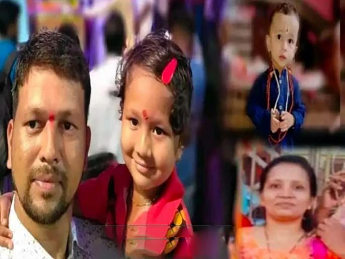 Four members of the Pandit family in Guhagar were burnt on the same pyre, Killed in an accident near Raigad | आई-वडिलांसह दोन मुलांना एकाच सरणावर शेवटचा निरोप, गाव गेलं गलबलून; रायगड जवळ अपघातात ठार Four members of the Pandit family in Guhagar were burnt on the same pyre, Killed in an accident near Raigad | आई-वडिलांसह दोन मुलांना एकाच सरणावर शेवटचा निरोप, गाव गेलं गलबलून; रायगड जवळ अपघातात ठार