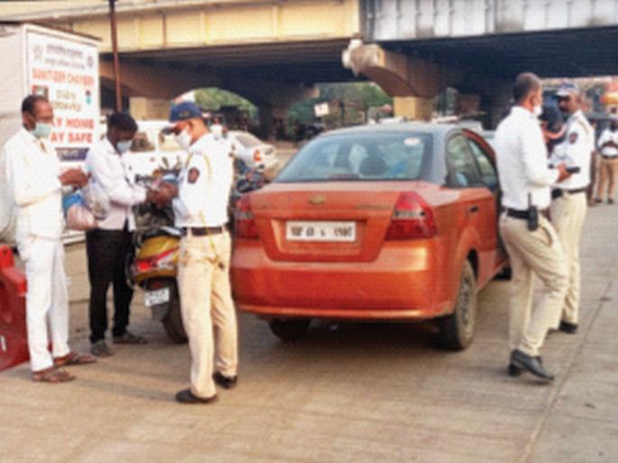 Drivers suffer due to 'recovery' at Ranjanoli Naka | रांजनोली नाक्यावरील ‘वसुली’ने वाहनचालक त्रस्त Drivers suffer due to 'recovery' at Ranjanoli Naka | रांजनोली नाक्यावरील ‘वसुली’ने वाहनचालक त्रस्त