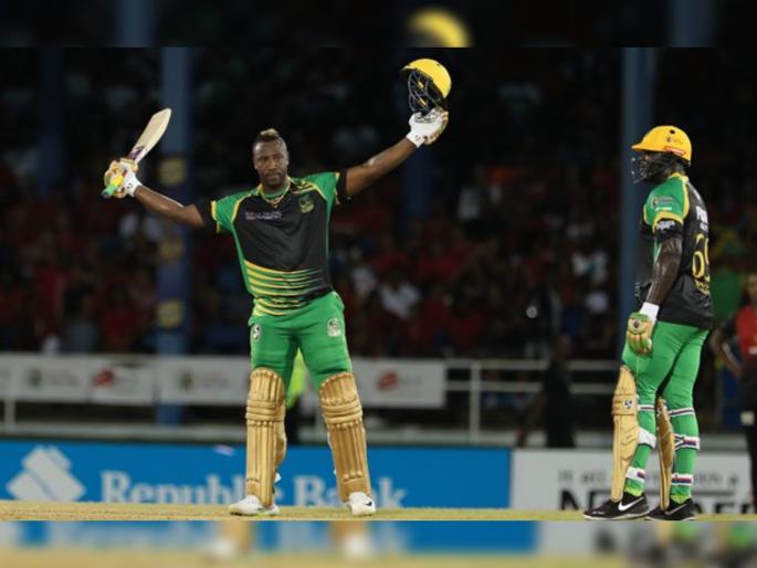 CPL 2021 : Andre Russell smashes record-breaking fifty in just 14 balls, RCB signing Tim David scored 56 in just 28 balls | CPL 2021 : KKRसाठी आनंदाची बातमी, आंद्रे रसेलची वर्ल्ड रिकॉर्ड खेळी; RCBच्या नव्या भीडूचीही पदार्पणातच दमदार फटकेबाजी!
