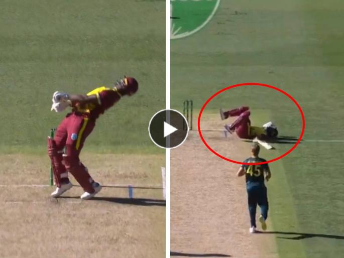 Andre Russell gets blow by speedy bouncer as he falls down video viral on social media | Video: खतरनाक बाऊन्सर! आंद्रे रसेलसारखा धडधाकट फलंदाजही जमिनीवर कोसळला...