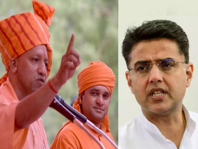 Rajasthan Election Results 2023: Sachin Pilots' planes started crashing, BJP contenders Balaknath, Vasundhara Raje in the lead | Rajasthan Assembly Election 2023 : पायलटांचे विमान हेलकावे खाऊ लागले, भाजपचे प्रतियोगी बालकनाथ, वसुंधराराजे आघाडीवर  Rajasthan Election Results 2023: Sachin Pilots' planes started crashing, BJP contenders Balaknath, Vasundhara Raje in the lead | Rajasthan Assembly Election 2023 : पायलटांचे विमान हेलकावे खाऊ लागले, भाजपचे प्रतियोगी बालकनाथ, वसुंधराराजे आघाडीवर