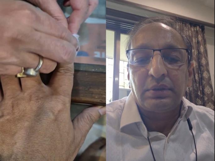 Sachin Sawant wife wiped the ink with nailpaint remover | सावंतांच्या पत्नीने नेलपेंट रिमूव्हरने शाई पुसून दाखवली; प्रात्यक्षिक दाखवणारा व्हिडीओच प्रसिद्ध केला Sachin Sawant wife wiped the ink with nailpaint remover | सावंतांच्या पत्नीने नेलपेंट रिमूव्हरने शाई पुसून दाखवली; प्रात्यक्षिक दाखवणारा व्हिडीओच प्रसिद्ध केला