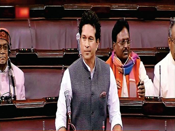 Sachin's speech remained confused and did not open the Rajya Sabha on Vikramaditya | सचिनचे भाषण गोंधळात गेले राहून, राज्यसभेच्या पिचवर विक्रमादित्याला नाही उघडता आले खाते  Sachin's speech remained confused and did not open the Rajya Sabha on Vikramaditya | सचिनचे भाषण गोंधळात गेले राहून, राज्यसभेच्या पिचवर विक्रमादित्याला नाही उघडता आले खाते