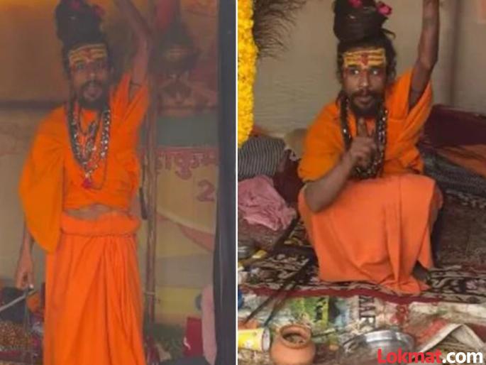 Baba gets angry thrashes youtuber with tongs after persistent questioning at Mahakumbh | 'महाकुंभ' मेळ्यात यूट्यूबरनं विचारला 'असा' प्रश्न, रागावलेल्या बाबानी चिमट्यानं मारून पळवलं!