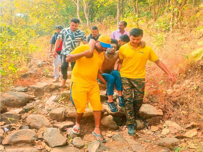 youngers who went trekking in the mountains of Yeur were bitten by bees; Ten children were rescued safely, three were seriously injured | येऊरच्या डोंगरात ट्रेकिंगला गेलेल्या मुलांना मधमाशांचा चावा; दहा मुलांची सुखरूप सुटका, तिघे गंभीर जखमी youngers who went trekking in the mountains of Yeur were bitten by bees; Ten children were rescued safely, three were seriously injured | येऊरच्या डोंगरात ट्रेकिंगला गेलेल्या मुलांना मधमाशांचा चावा; दहा मुलांची सुखरूप सुटका, तिघे गंभीर जखमी
