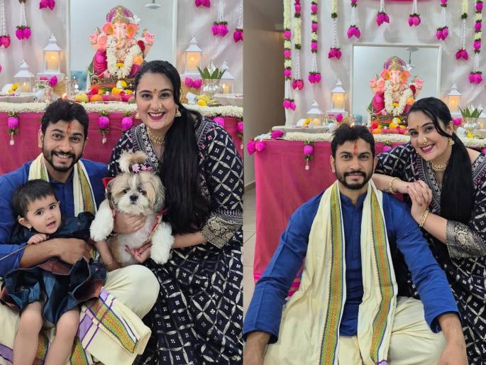 sai lokur celebrated ganeshotsav shared family and daughter photos | इतकी मोठी झाली सई लोकूरची लेक, गणेशोत्सवानिमित्त शेअर केले खास फोटो sai lokur celebrated ganeshotsav shared family and daughter photos | इतकी मोठी झाली सई लोकूरची लेक, गणेशोत्सवानिमित्त शेअर केले खास फोटो