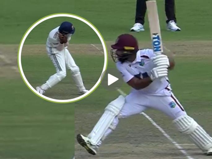 IND vs WI 2nd Test Day 1 Sai Sudharsan Stunning No Look Catch Shocks Everyone John Campbell Wicket Ravindra Jadeja Watch | 'डेंजर झोन'मध्ये साई सुदर्शननं घेतला जबरदस्त No Look Catch! कॅरेबियन बॅटरसह सगळेच शॉक (VIDEO)