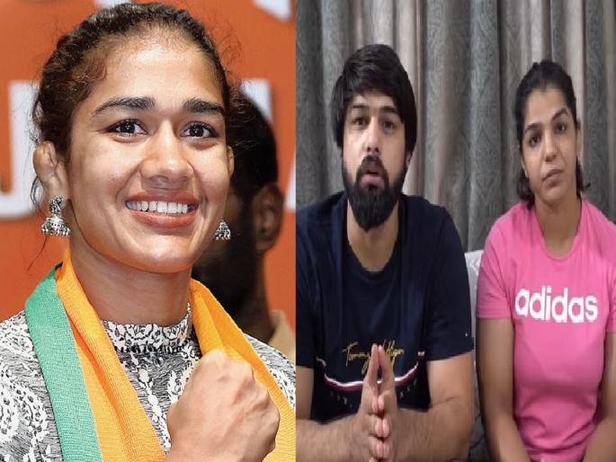 Wrestlers Protest: Split in Wrestlers' Movement; Twitter war between Sakshi Malik and Babita Phogat | कुस्तीपटूंच्या आंदोलनात फूट; साक्षी मलिक आणि बबिता फोगाटमध्ये ट्विटरवॉर, पाहा... Wrestlers Protest: Split in Wrestlers' Movement; Twitter war between Sakshi Malik and Babita Phogat | कुस्तीपटूंच्या आंदोलनात फूट; साक्षी मलिक आणि बबिता फोगाटमध्ये ट्विटरवॉर, पाहा...