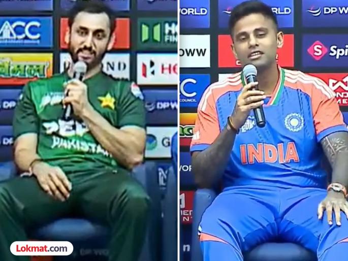 Asia Cup 2025 Team India Captain Suryakumar Yadav Assures Aggression IND vs PAK Asia Cup Match Pakistan Captain Salman Agha Replied Arrogantly Video Goes Viral | IND vs PAK : सूर्यकुमार यादवचा आक्रमक बाणा; पाकचा सलमान रिप्लाय देताना उगाच वाकड्यात शिरला (VIDEO)