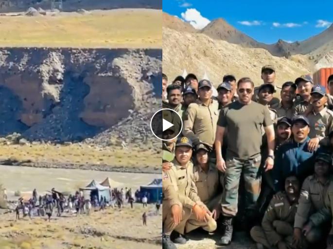 Salman Khan prepares for Battle of Galwan takes pictures with Indian soldiers | 'बॅटल ऑफ गलवान'साठी सलमानची जोरदार तयारी, लडाखमध्ये भारतीय जवानांसोबत काढले फोटो