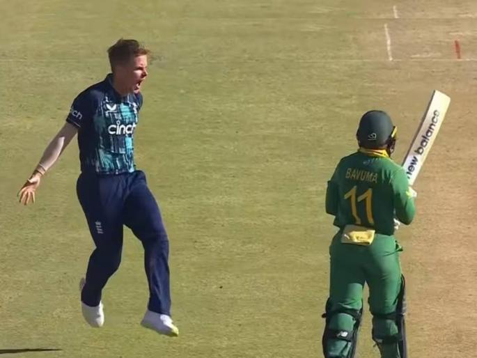 Sam Curran has been fined 15 percent of the match fee by the ICC after Sam Curran celebrated wildly after taking the wicket of Temba Bavuma in the second match of SA vs ENG    | Sam Curran: IPLच्या इतिहासातील सर्वात महागड्या खेळाडूवर ICC ची कारवाई; सेलिब्रेशन करणं पडलं महागात