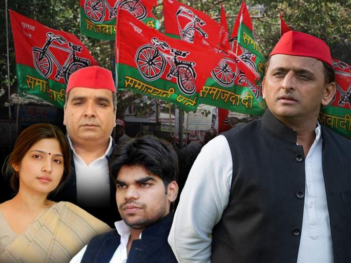 Uttar Pradesh Lok Sabha Election 2024: Akhilesh Yadav's socialism or familyism, 5 members of the family in the Lok Sabha Elelction in Uttar Pradesh | अखिलेश यादव यांचा समाजवाद की परिवारवाद? कुटुंबातील एवढे सदस्य लोकसभेच्या रिंगणात  Uttar Pradesh Lok Sabha Election 2024: Akhilesh Yadav's socialism or familyism, 5 members of the family in the Lok Sabha Elelction in Uttar Pradesh | अखिलेश यादव यांचा समाजवाद की परिवारवाद? कुटुंबातील एवढे सदस्य लोकसभेच्या रिंगणात